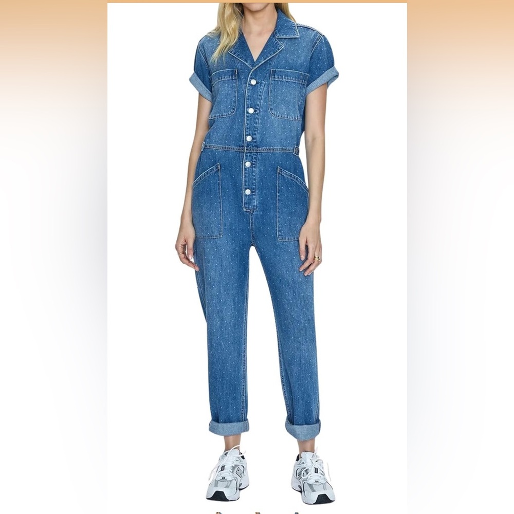 Pistola Grover Polka dot Denim Jumpsuit - Picture 2 of 4